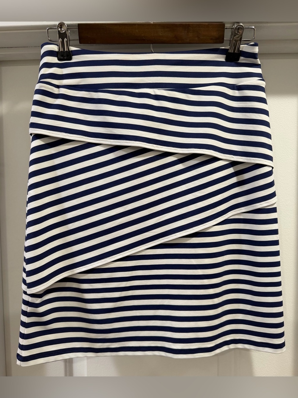 J.Mclaughlin Nicola Skirt Bangle Stripe Nautical Catalina Cloth Size XS